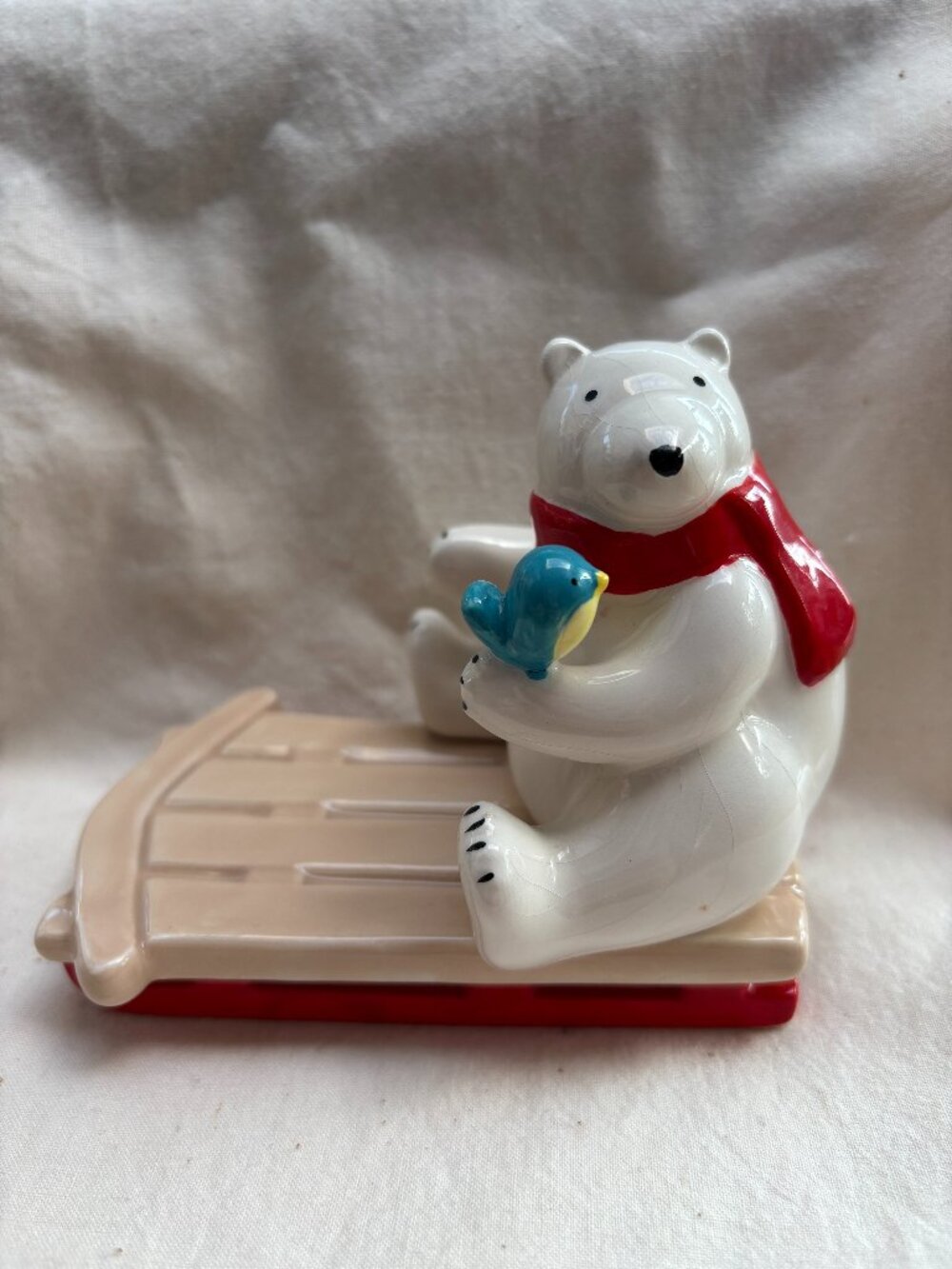 Bath & Body Works Ceramic Polar Bear Soap Holder